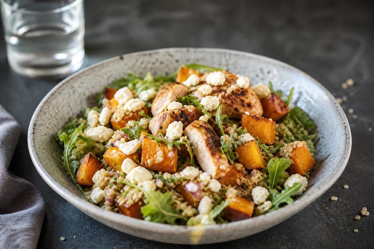 Chargrilled chicken & quinoa power salad