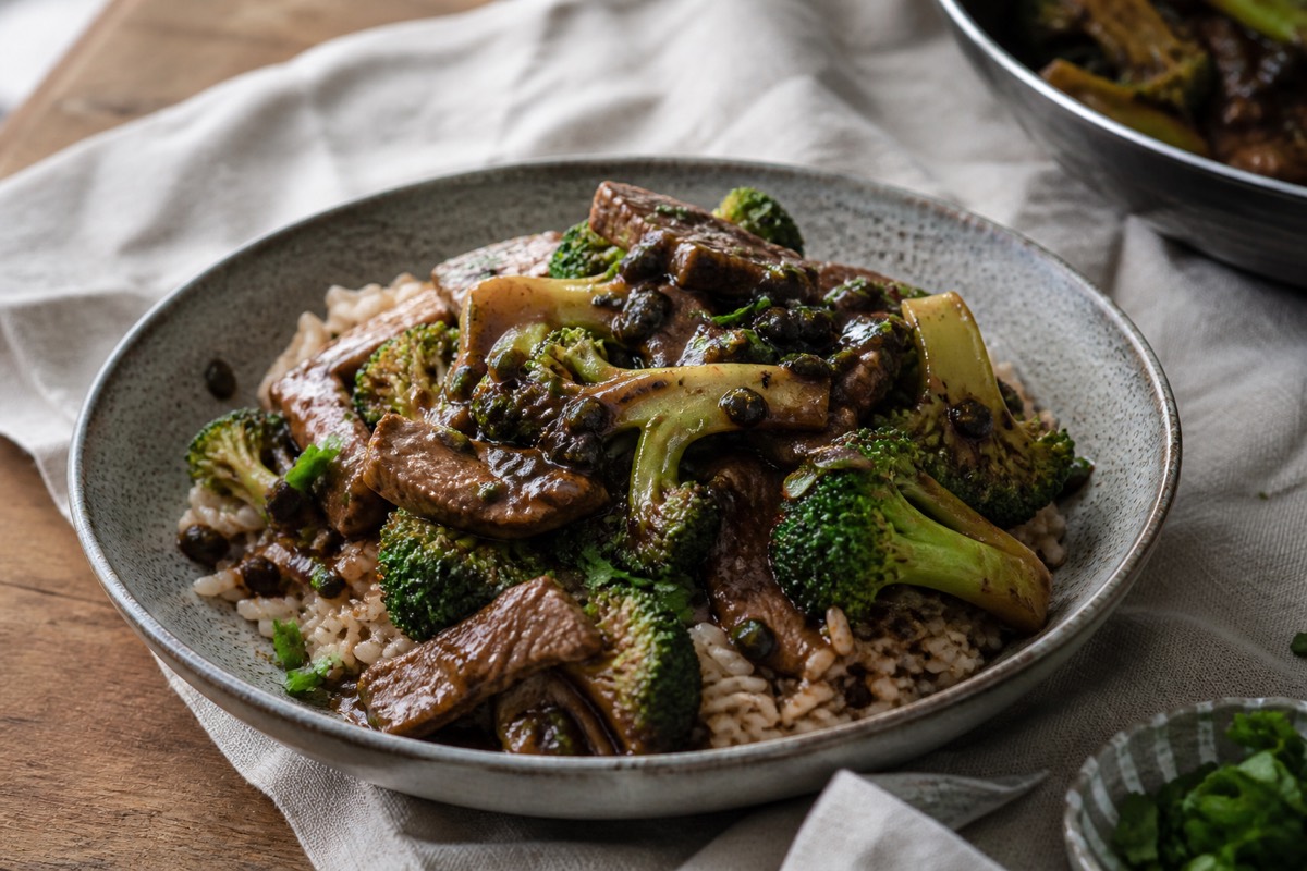 Beef & broccoli black bean stir-fry