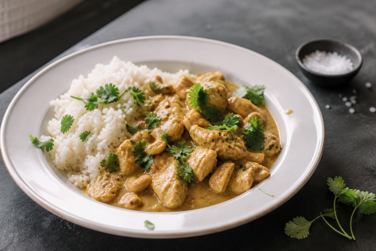 Weeknight chicken & cashew curry