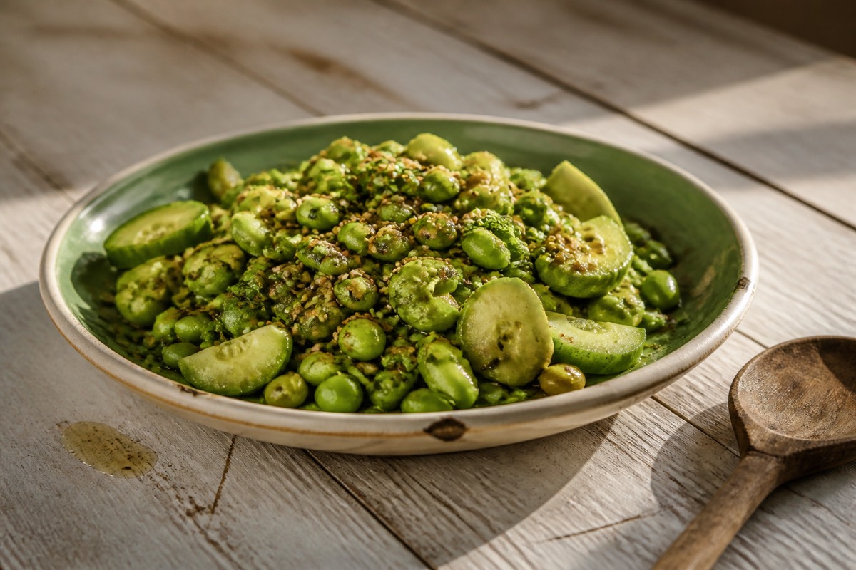 Edamame, avocado & sesame crunch salad