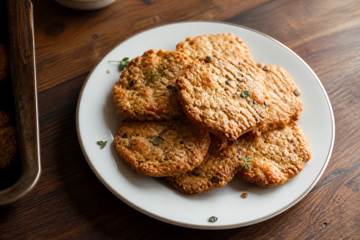 Seeded cheddar oatcakes
