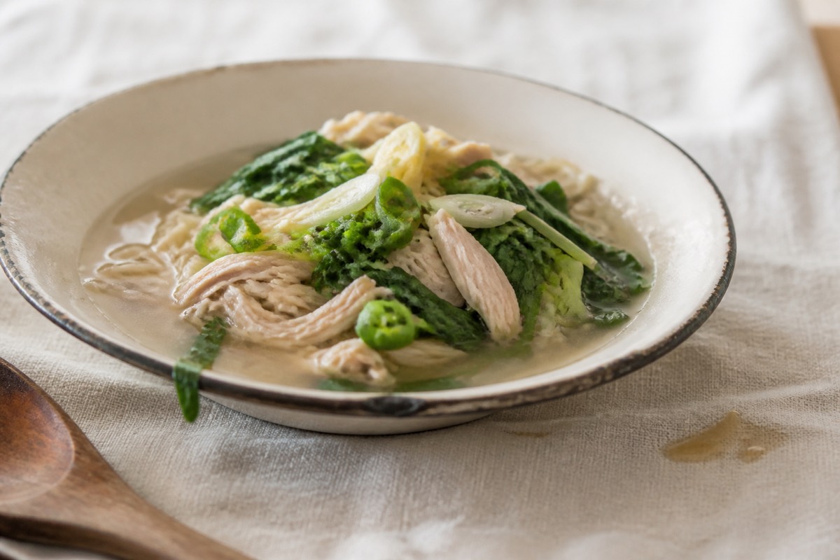 Ginger chicken noodle soup