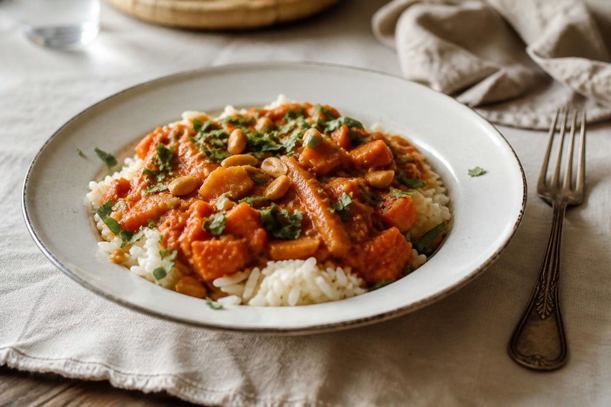 West African-style peanut & sweet potato stew