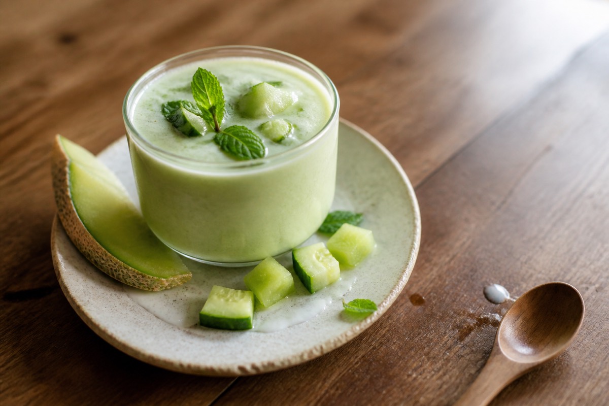 Cucumber, melon & mint smoothie
