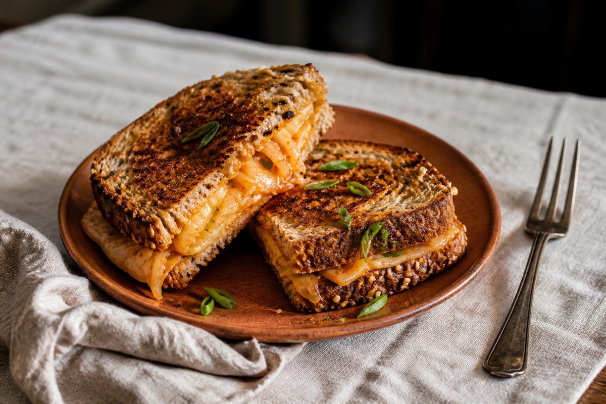 Kimchi & mature cheddar toastie