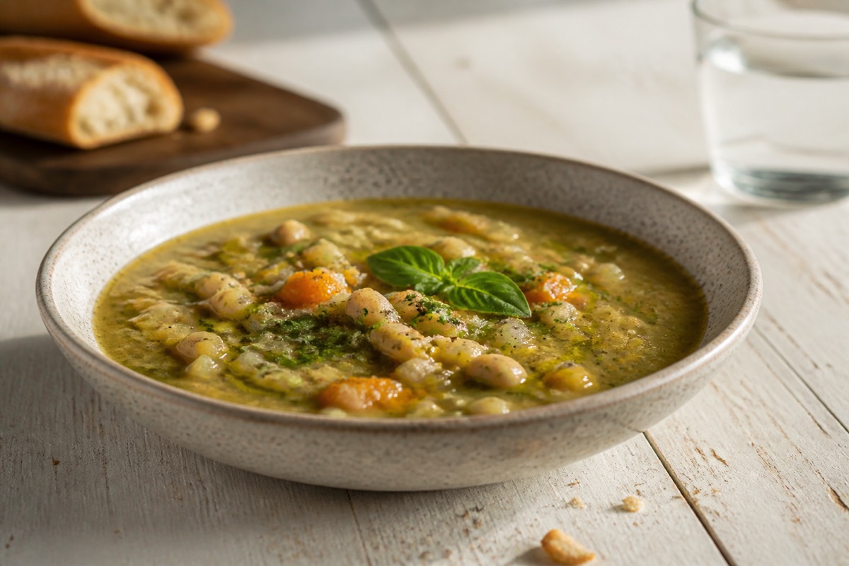 White bean & pesto soup jars for the week