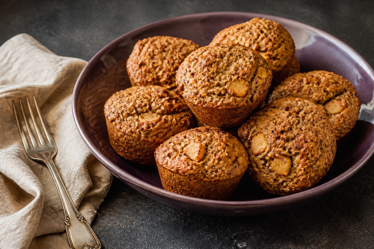 Flax, apple & cinnamon breakfast muffins