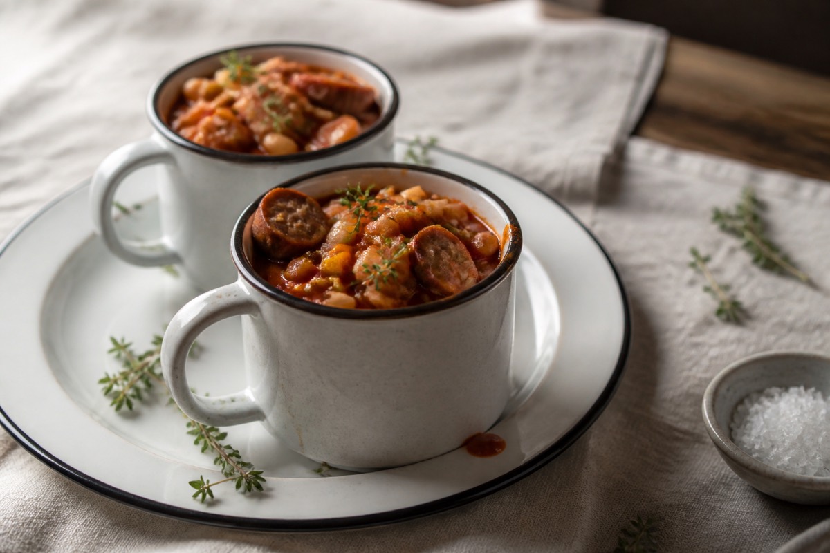 Bonfire night sausage & smoky bean one-pot