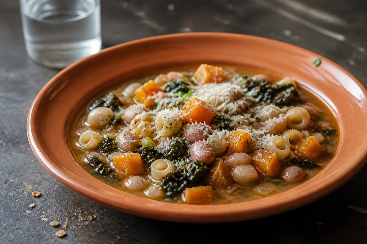 Harvest minestrone with borlotti & cavolo nero