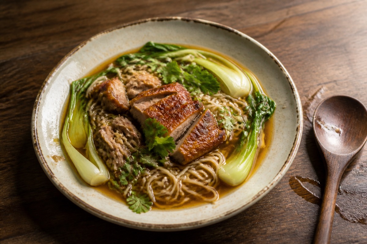 Five-spice duck noodle soup