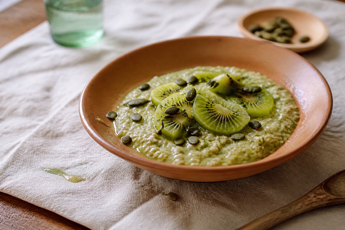 Matcha & kiwi overnight oats